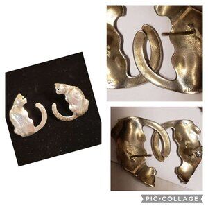 Sterling Silver Cat Earrings - Fragile But Pretty Adorable